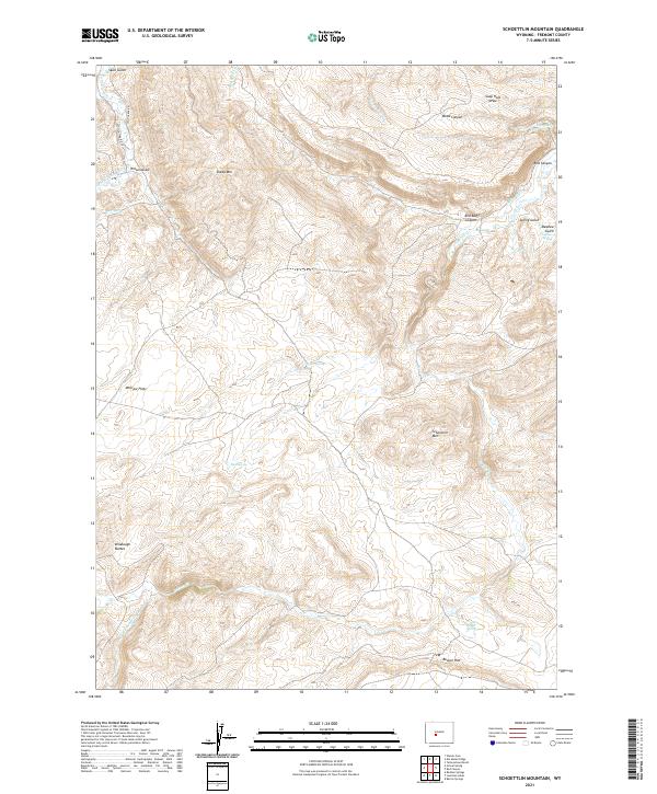 Schoettlin Mountain, WY — USGS 7.5-minute topo (2021)