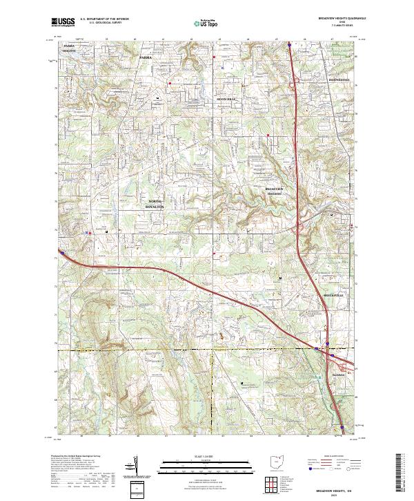 Broadview Heights, OH — USGS 7.5-minute topo (2023)