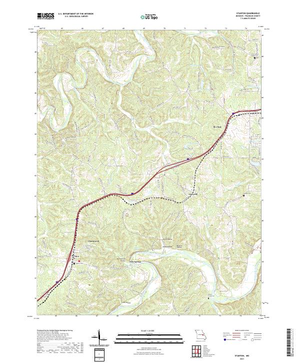 Stanton, MO — USGS 7.5-minute topo (2021)