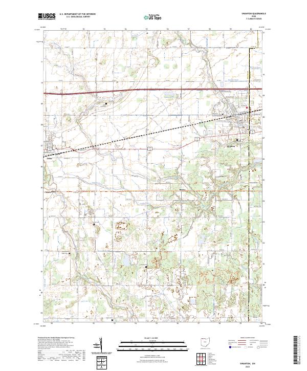 Swanton, OH — USGS 7.5-minute topo (2023)
