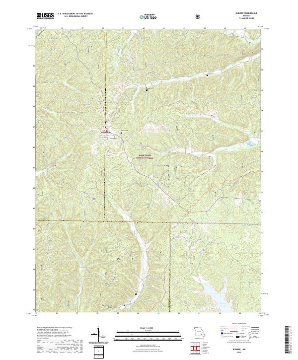 Bunker, MO — USGS 7.5-minute topo (2021)