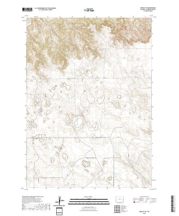 Kirtley SW, WY — USGS 7.5-minute topo (2021)