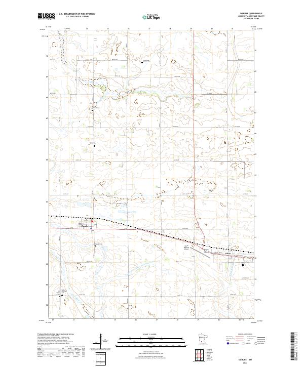 Danube, MN — USGS 7.5-minute topo (2022)