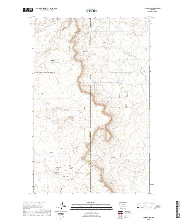 Ethridge NW, MT — USGS 7.5-minute topo (2024)