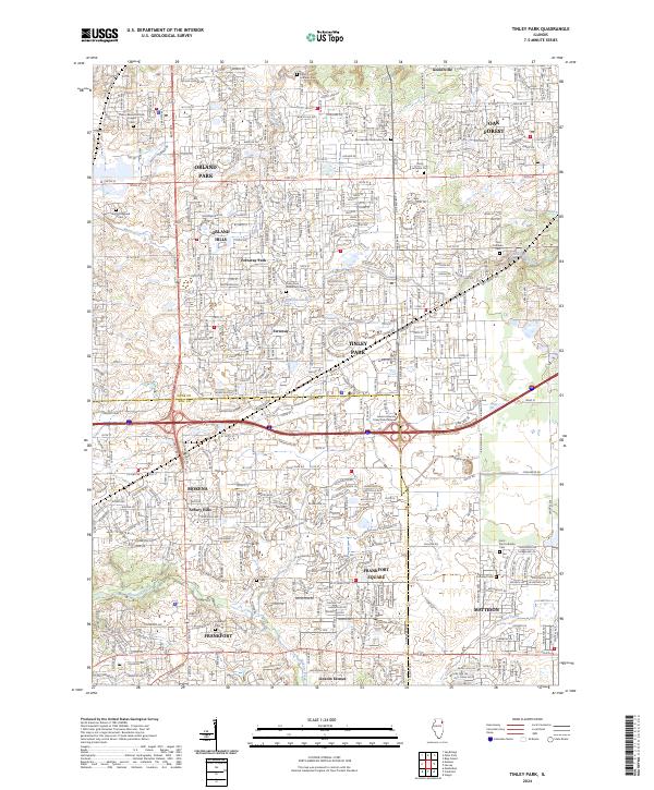 Tinley Park, IL — USGS 7.5-minute topo (2024)
