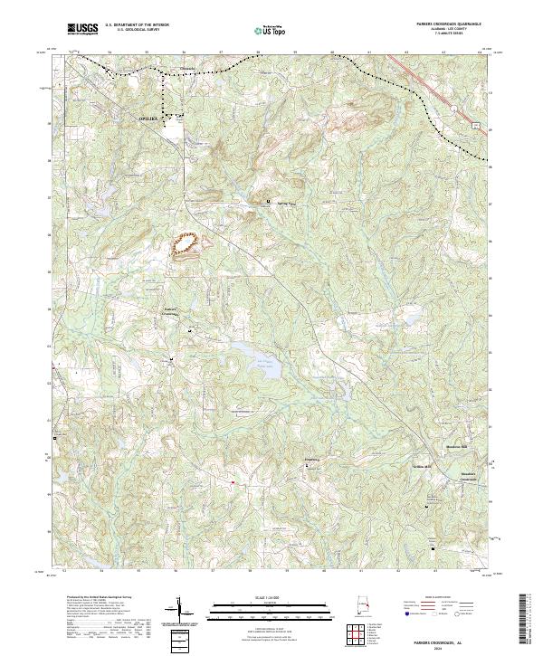 Parkers Crossroads, AL — USGS 7.5-minute topo (2024)