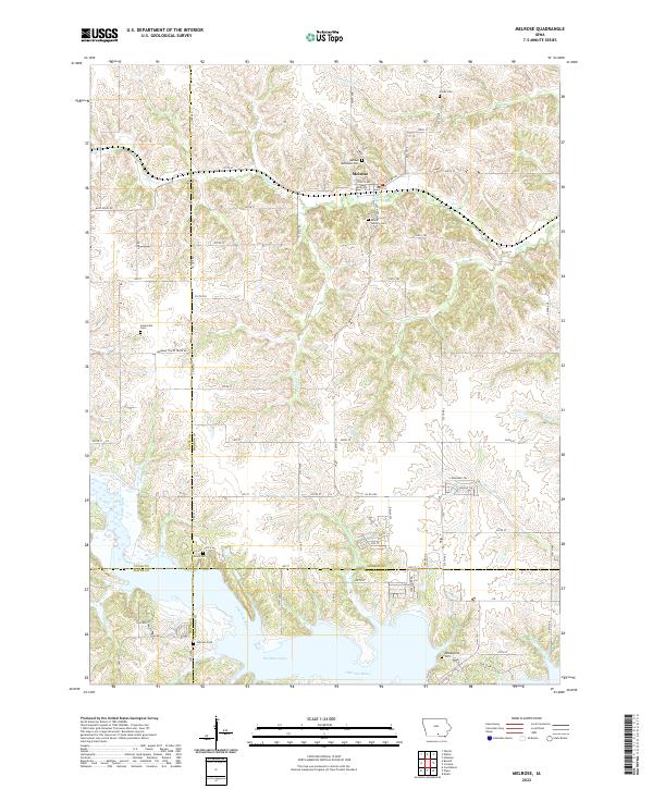 Melrose, IA — USGS 7.5-minute topo (2022)