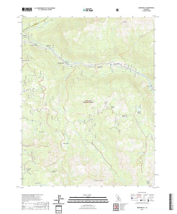 Dardanelle, CA — USGS 7.5-minute topo (2021)