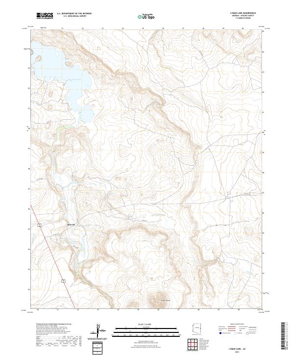 Lyman Lake, AZ — USGS 7.5-minute topo (2021)
