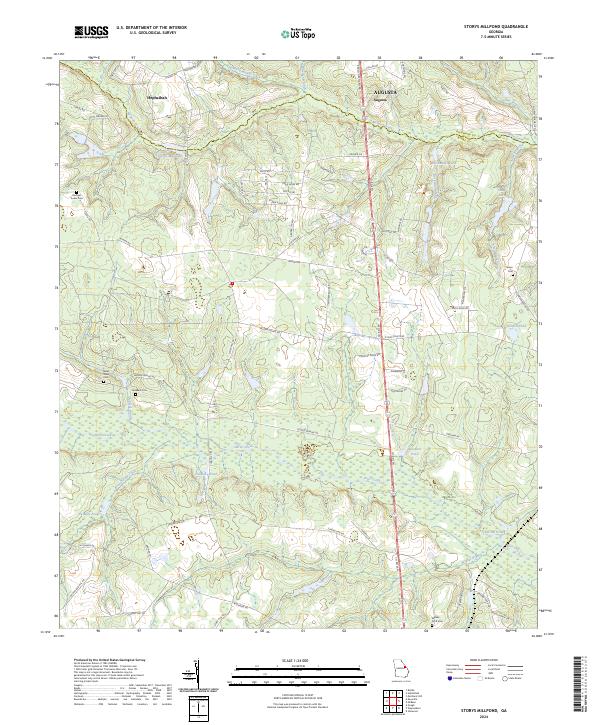 Storys Millpond, GA — USGS 7.5-minute topo (2024)