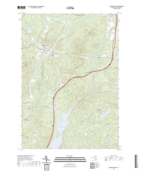 Elizabethtown, NY — USGS 7.5-minute topo (2023)