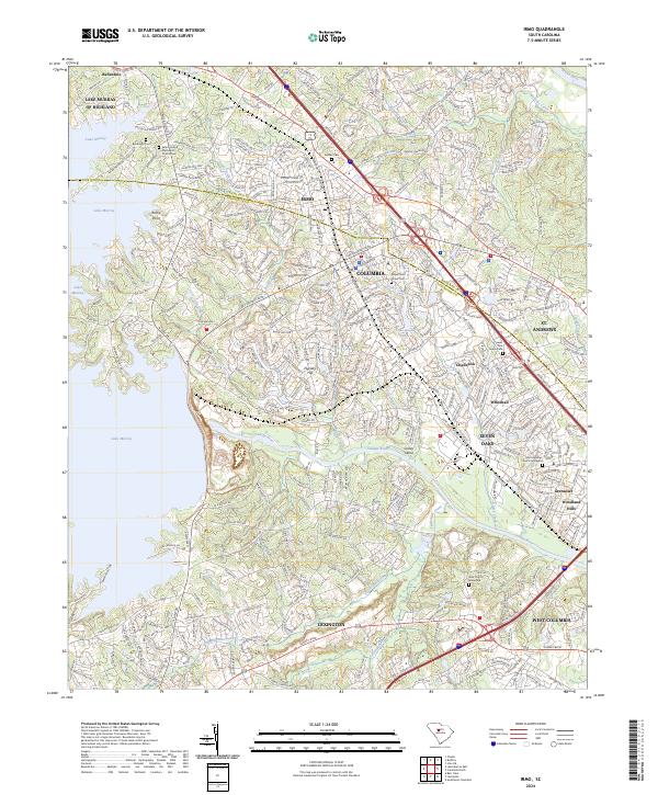 Irmo, SC — USGS 7.5-minute topo (2024)