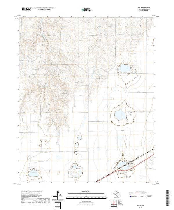 Cuyler, TX — USGS 7.5-minute topo (2022)
