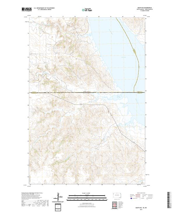 Mahto NE, SD-ND — USGS 7.5-minute topo (2021)