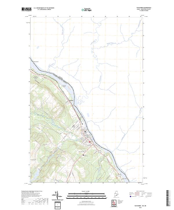 Van Buren, ME-NB — USGS 7.5-minute topo (2024)