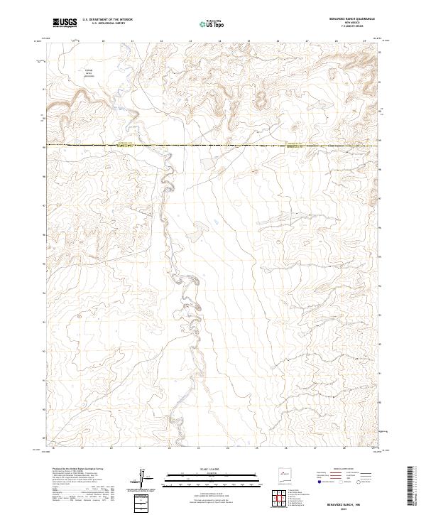 Benavidez Ranch, NM — USGS 7.5-minute topo (2023)