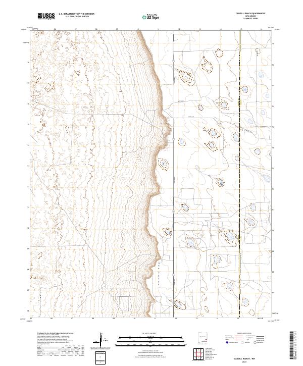 Caudill Ranch, NM — USGS 7.5-minute topo (2023)