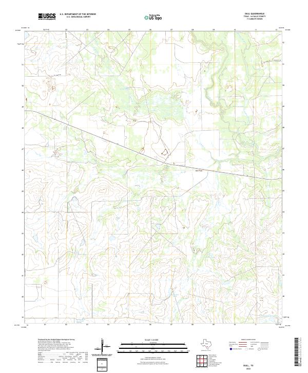 Dull, TX — USGS 7.5-minute topo (2022)