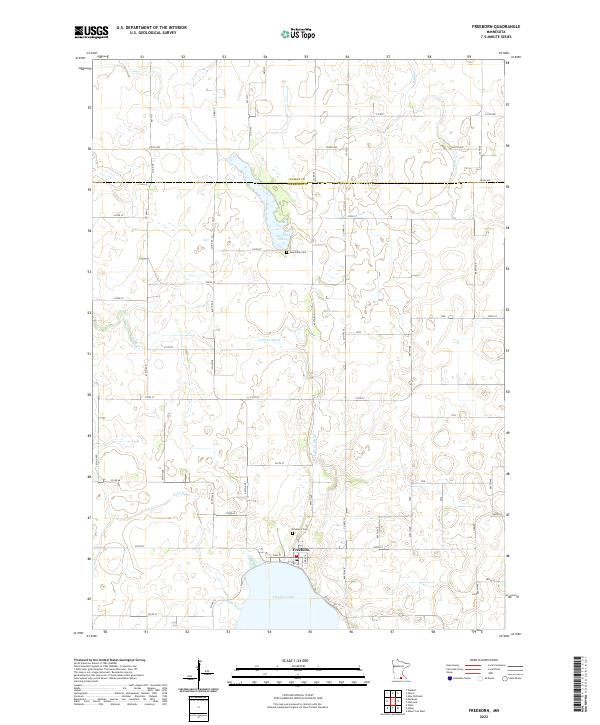 Freeborn, MN — USGS 7.5-minute topo (2022)