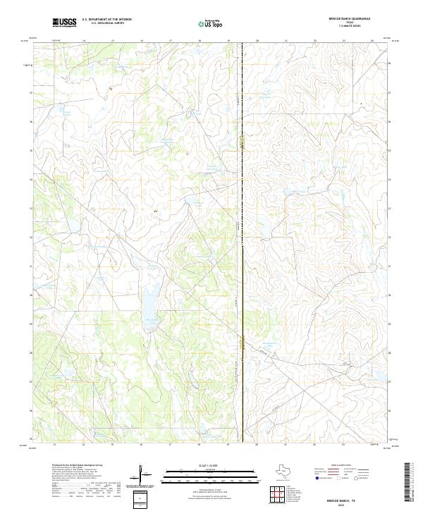 Briscoe Ranch, TX — USGS 7.5-minute topo (2022)