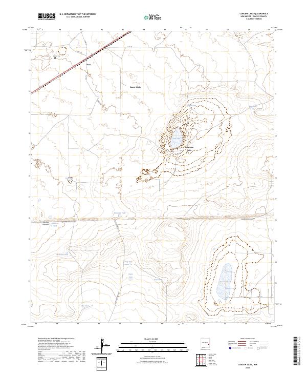 Curlew Lake, NM — USGS 7.5-minute topo (2023)