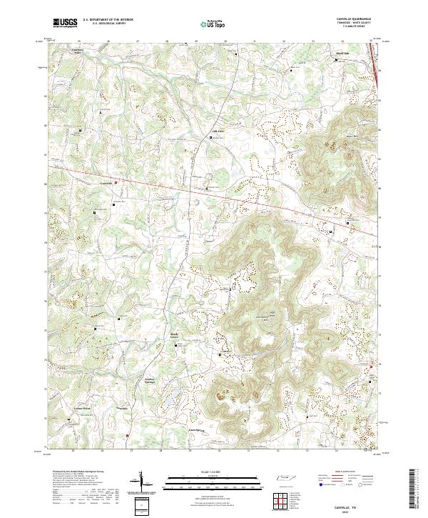 Cassville, TN — USGS 7.5-minute topo (2022)
