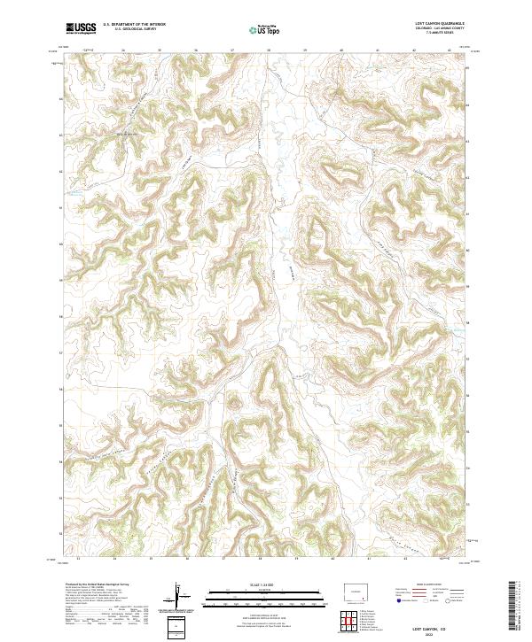 Lost Canyon, CO — USGS 7.5-minute topo (2022)