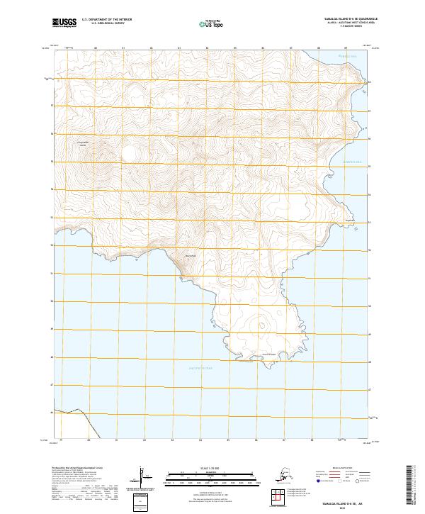 Samalga Island D-6 SE, AK — USGS 7.5-minute topo (2021)
