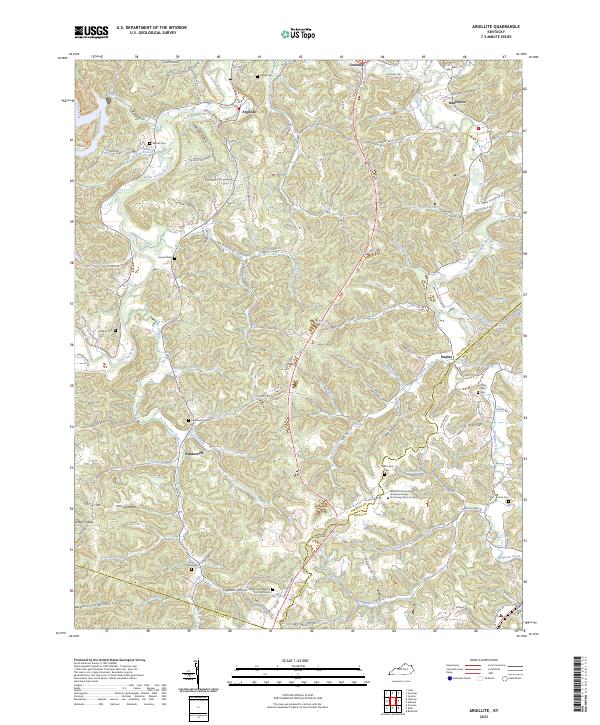 Argillite, KY — USGS 7.5-minute topo (2023)