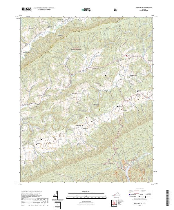 Chatham Hill, VA — USGS 7.5-minute topo (2022)