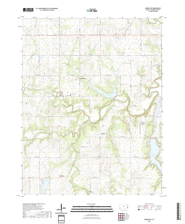 Marmaton, KS — USGS 7.5-minute topo (2022)