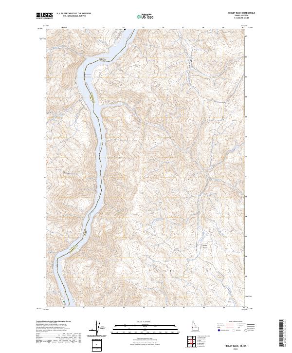 Henley Basin, ID-OR — USGS 7.5-minute topo (2024)