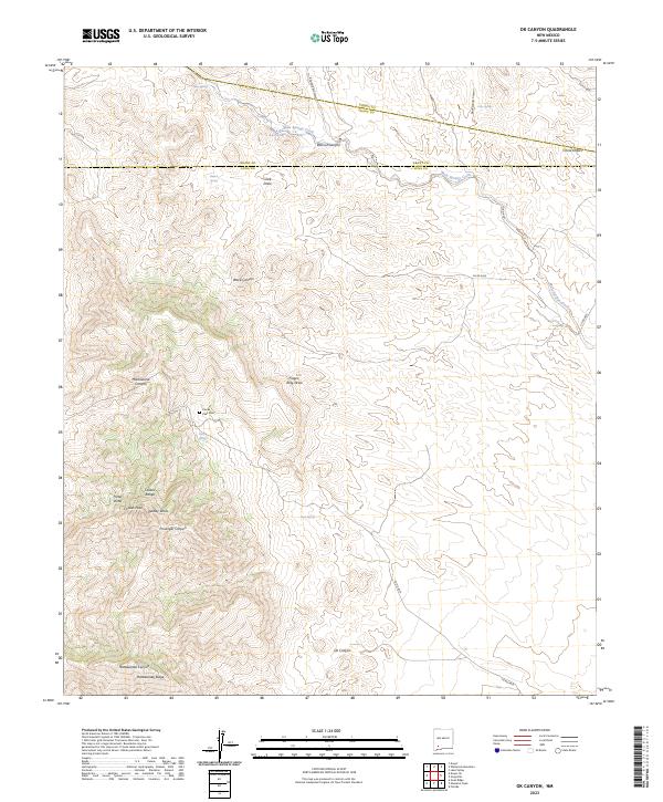OK Canyon, NM — USGS 7.5-minute topo (2023)