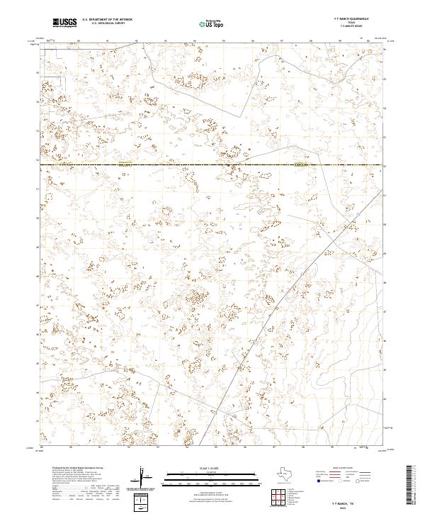Y T Ranch, TX — USGS 7.5-minute topo (2022)