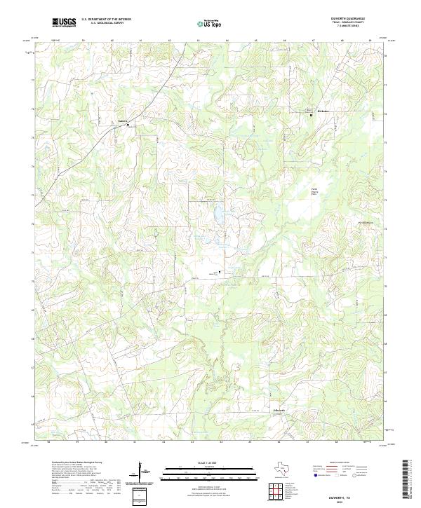 Dilworth, TX — USGS 7.5-minute topo (2022)