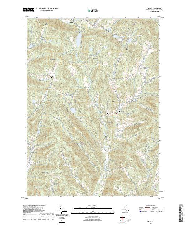 Andes, NY — USGS 7.5-minute topo (2023)