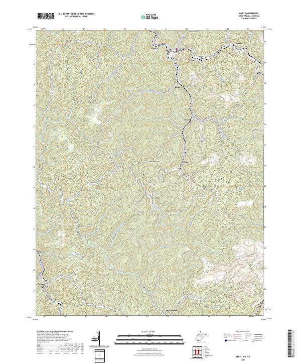 Gary, WV-VA — USGS 7.5-minute topo (2023)