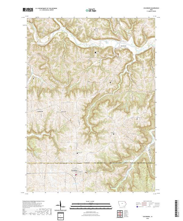 Colesburg, IA — USGS 7.5-minute topo (2022)