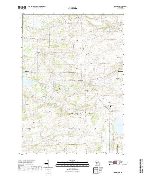 Manchester, WI — USGS 7.5-minute topo (2022)