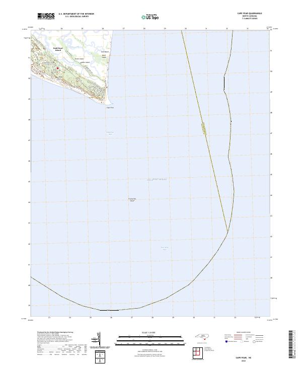 Cape Fear, NC — USGS 7.5-minute topo (2022)