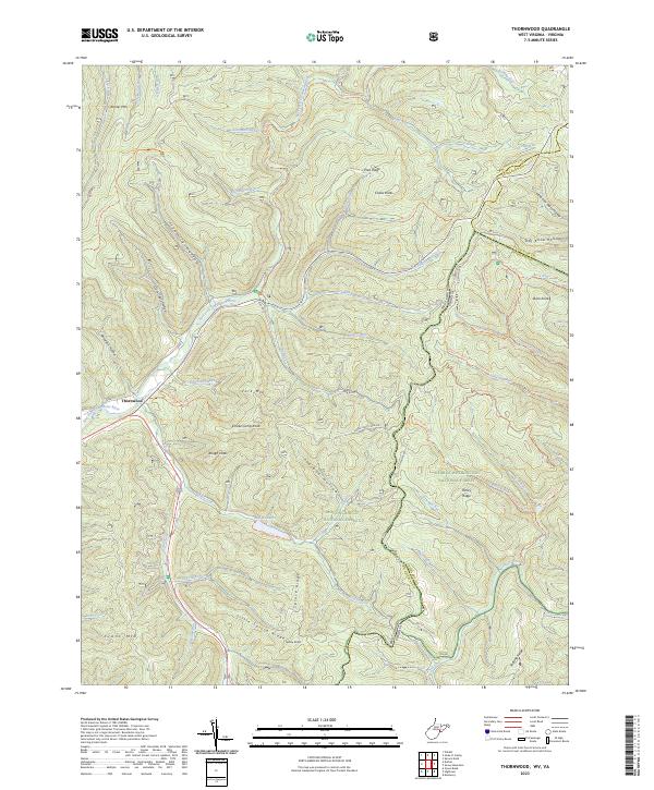 Thornwood, WV-VA — USGS 7.5-minute topo (2023)