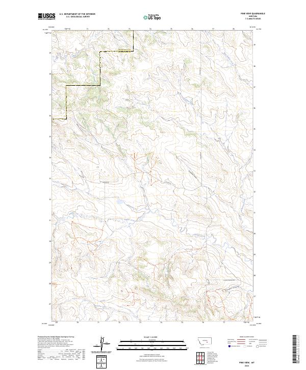 Pine View, MT — USGS 7.5-minute topo (2024)