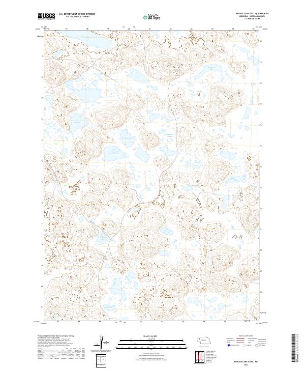 Krause Lake East, NE — USGS 7.5-minute topo (2021)