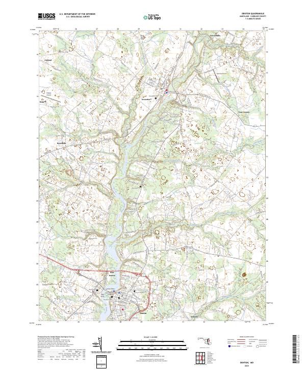 Denton, MD — USGS 7.5-minute topo (2023)