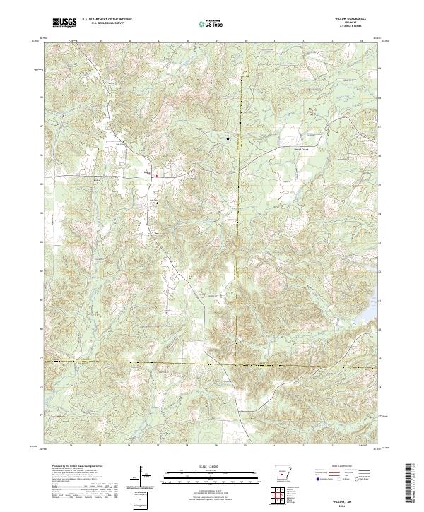 Willow, AR — USGS 7.5-minute topo (2024)