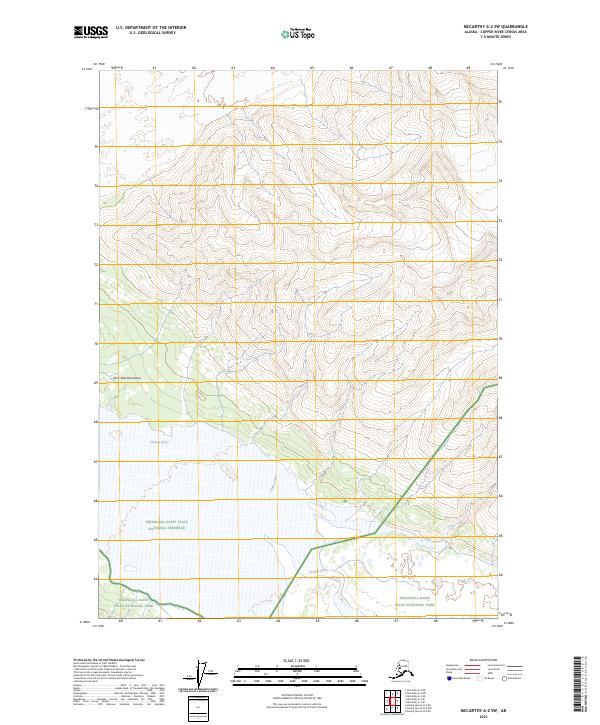McCarthy A-2 SW, AK — USGS 7.5-minute topo (2023)