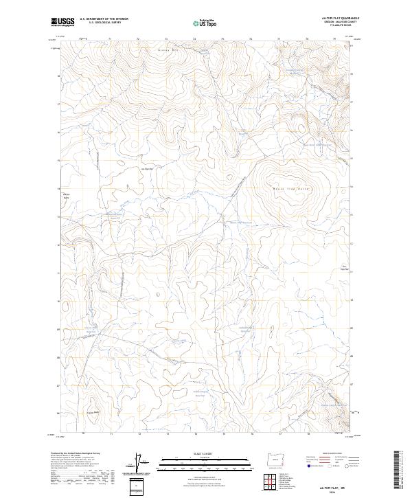 aa-Tiipi Flat, OR — USGS 7.5-minute topo (2024)