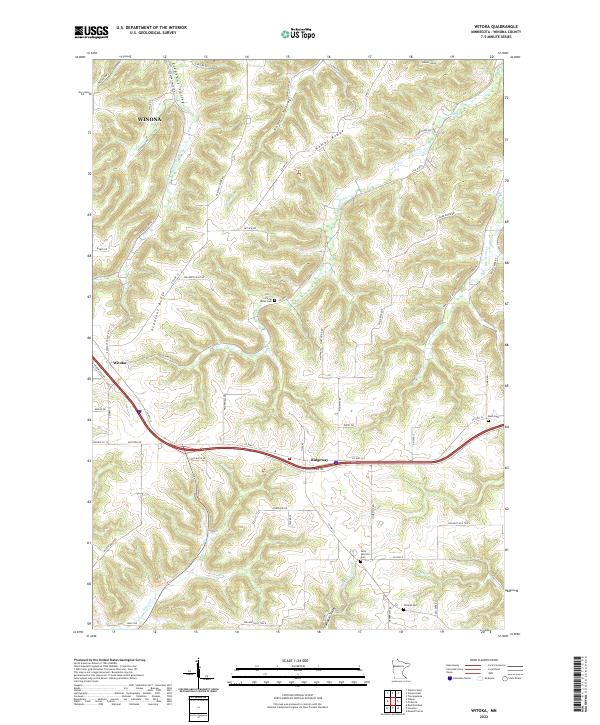 Witoka, MN — USGS 7.5-minute topo (2022)