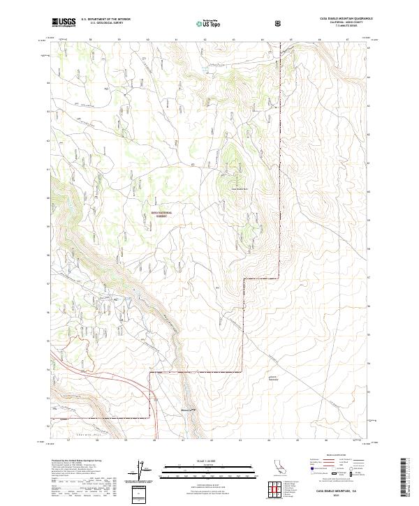 Casa Diablo Mountain, CA — USGS 7.5-minute topo (2021)