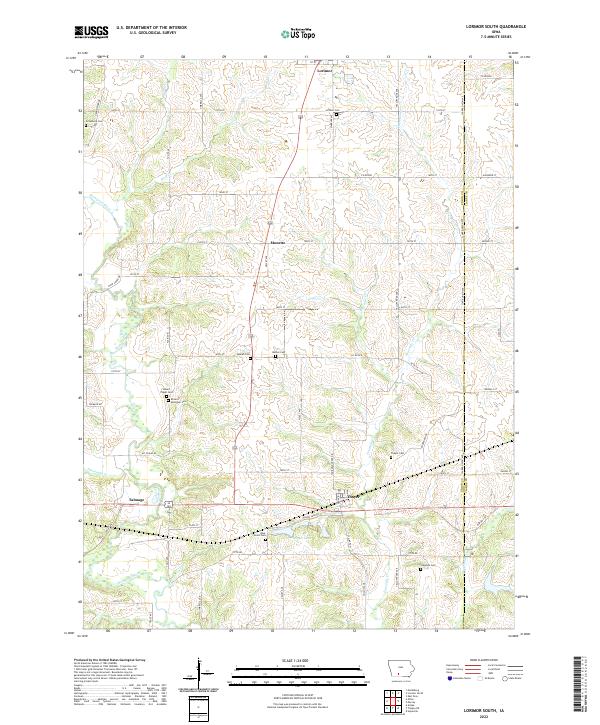 Lorimor South, IA — USGS 7.5-minute topo (2022)